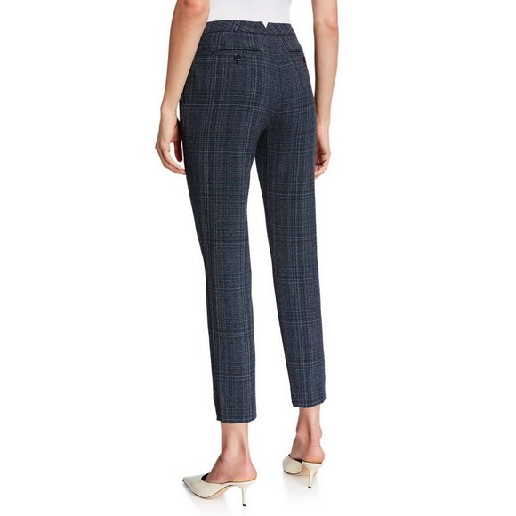 NWT Piazza Sempione Laura Plaid Trousers | Designer Tailored Trousers - Picture 3 of 9